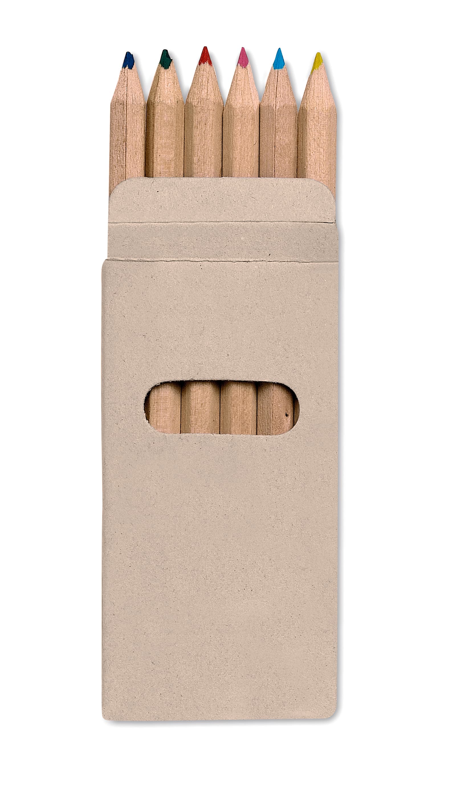 Recycled 6 Coloured Pencils In Box