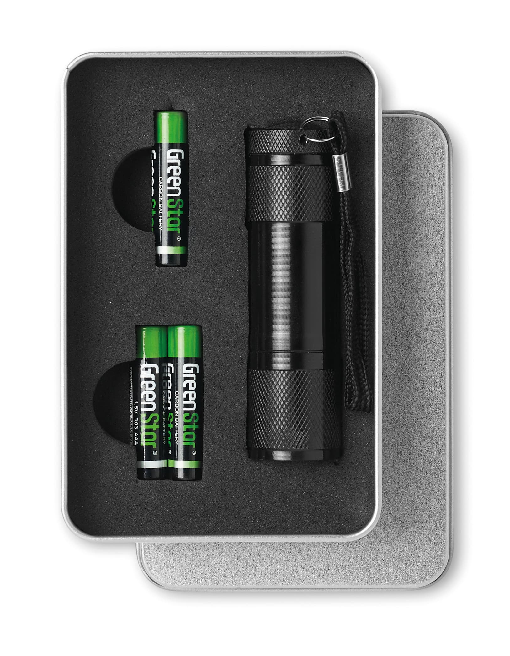 Led Torch In Tin Box