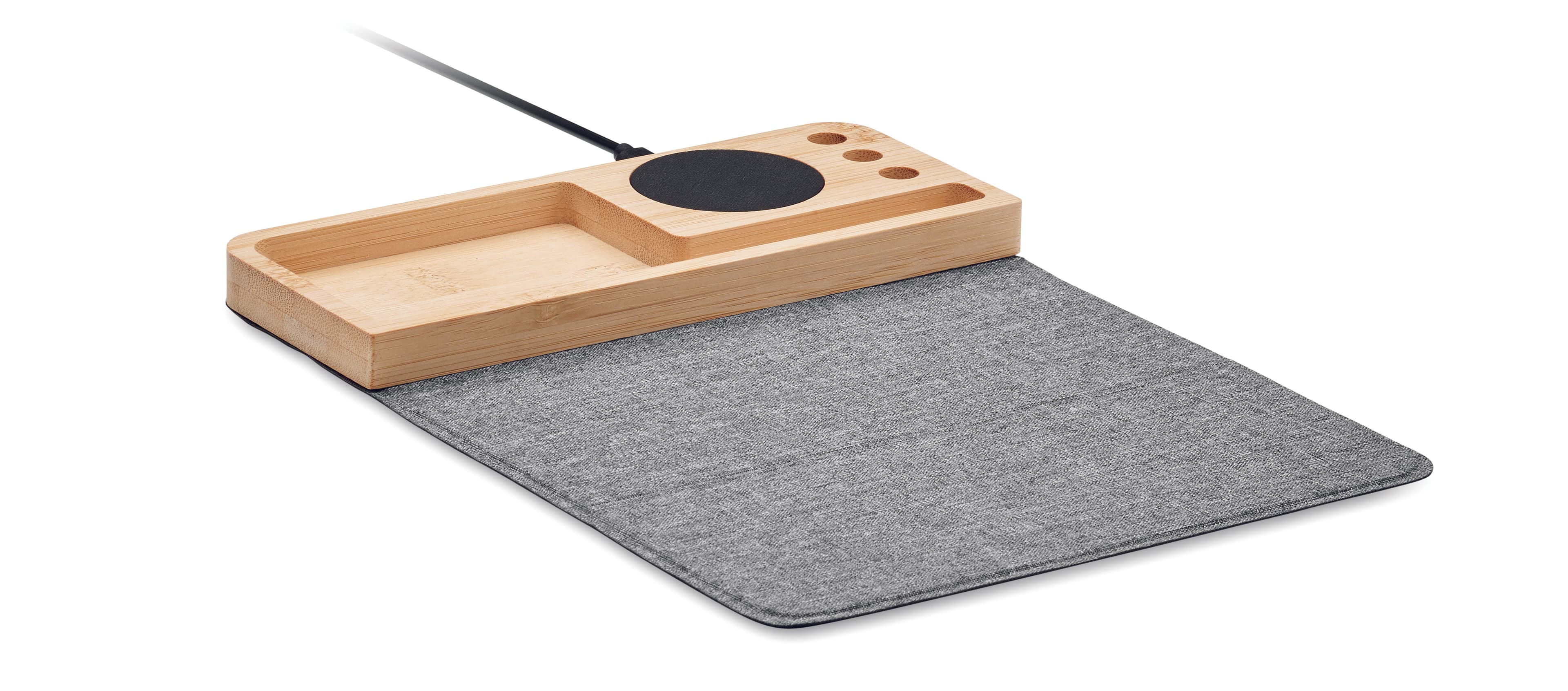 RPET Wireless Charger In Bamboo 15w