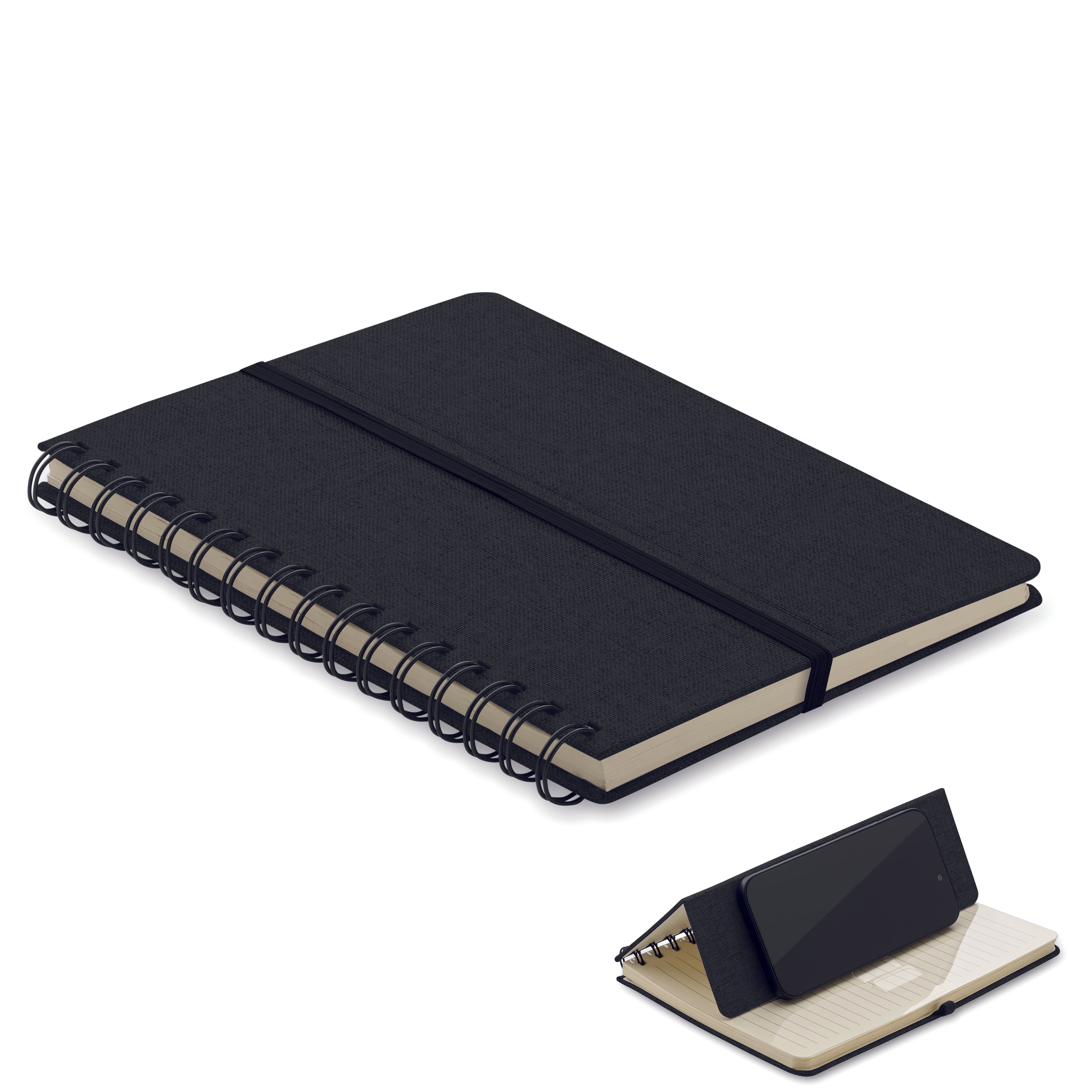 Recycled RPET A5 Notebook With Phone Holder