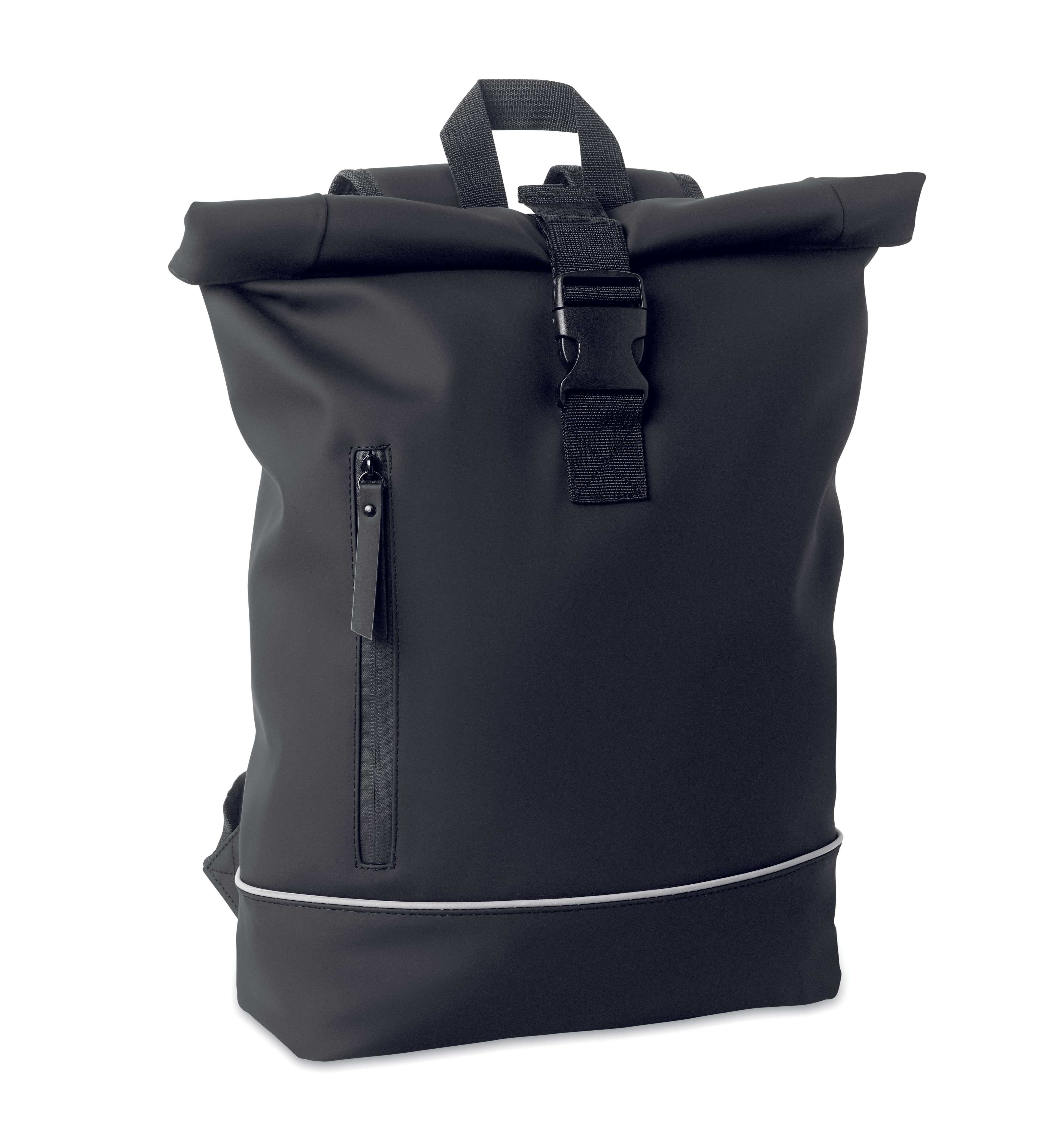RPET Laptop 15" Roll Top Pu Backpack
