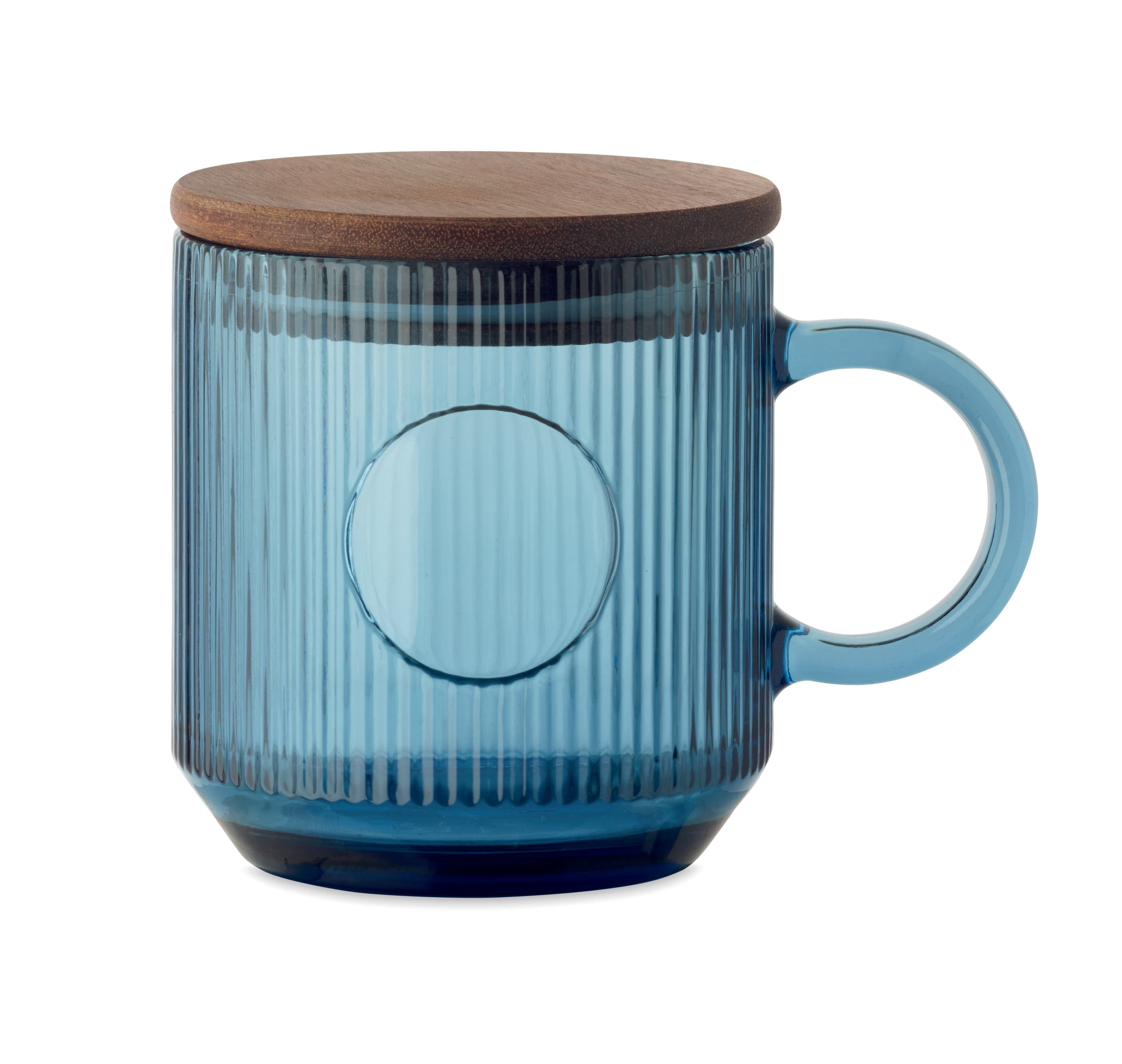 Ribbed Glass Mug 300ml