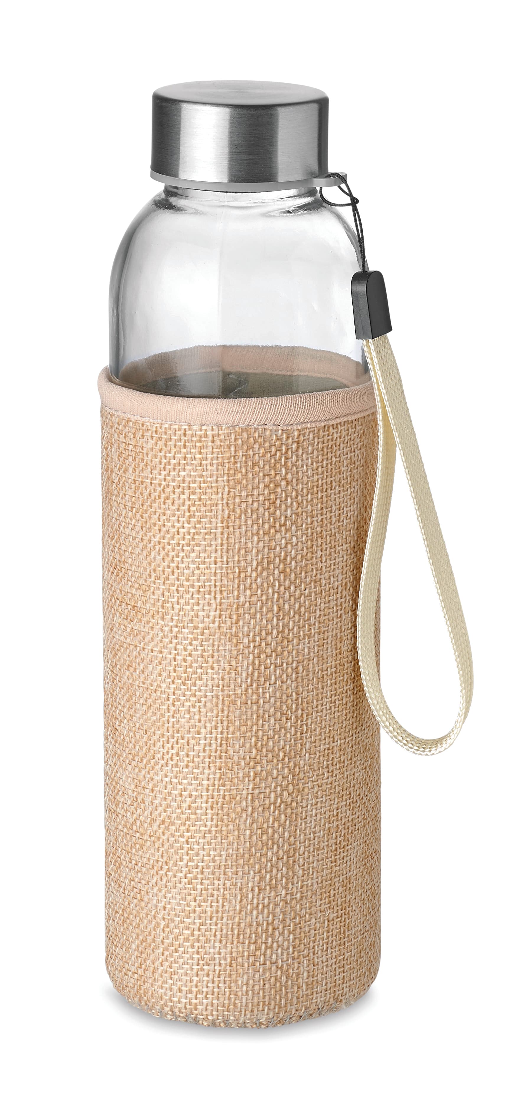 Custom Branded Glass Water Bottle In Pouch 500ml