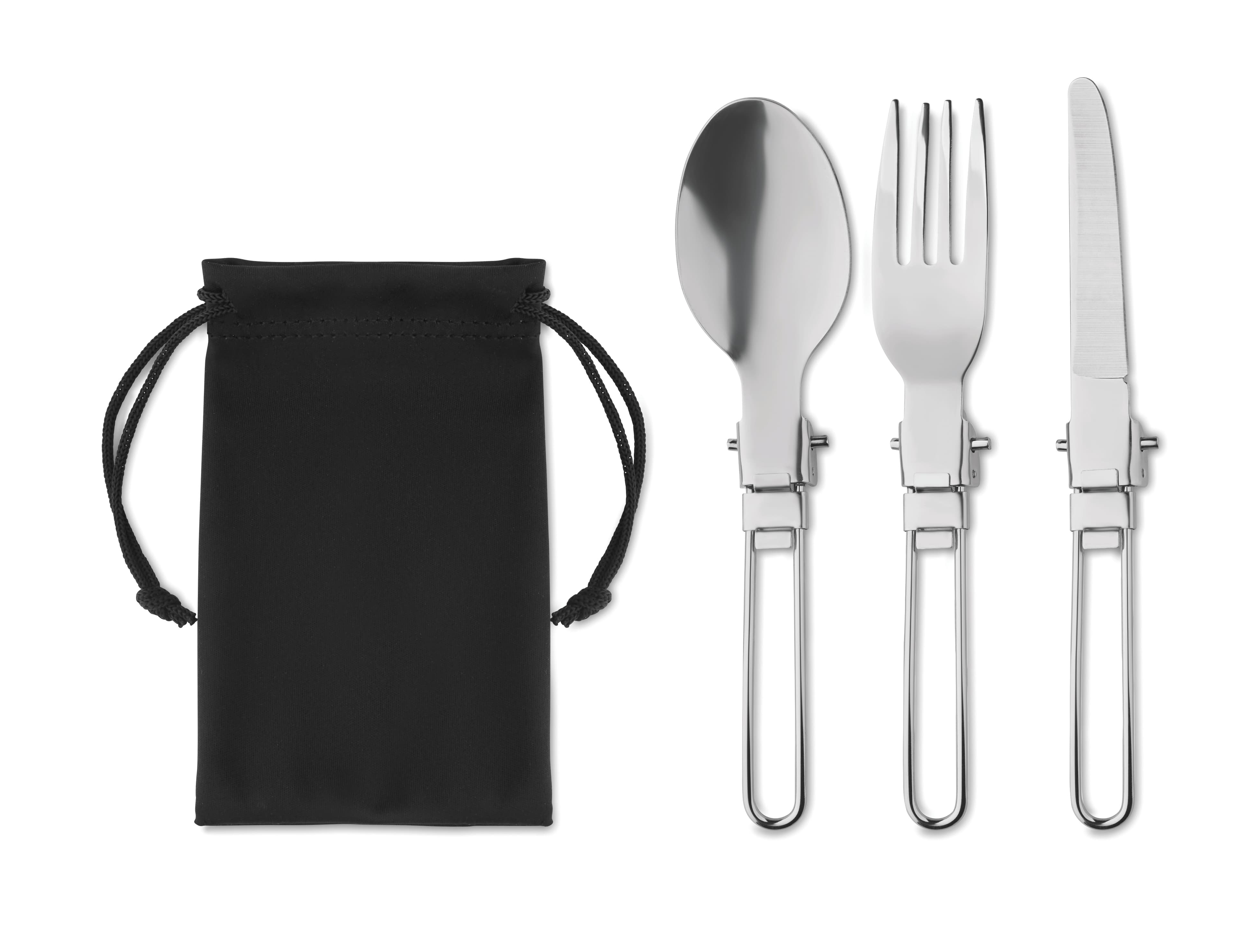Promotional RPET 3-piece Camping Cutlery Set