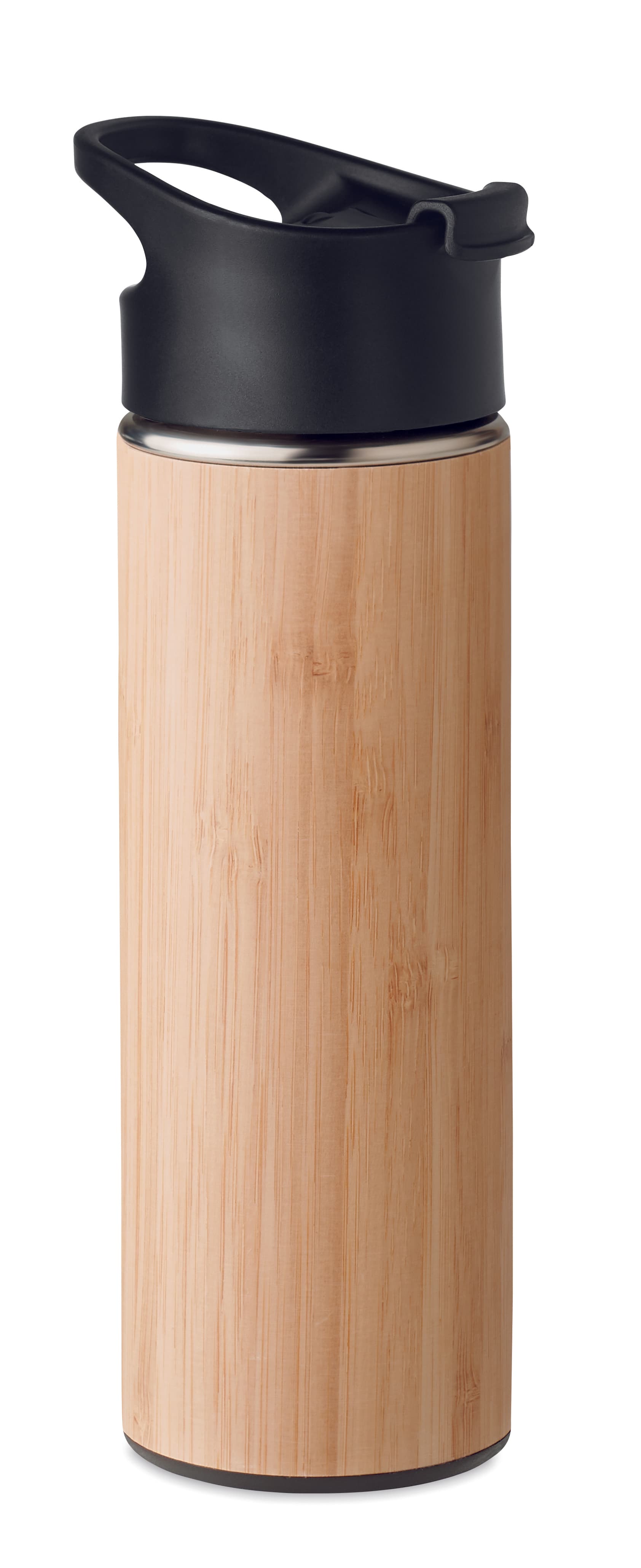 Stainless Steel Double Wall Bamboo Flask 450ml