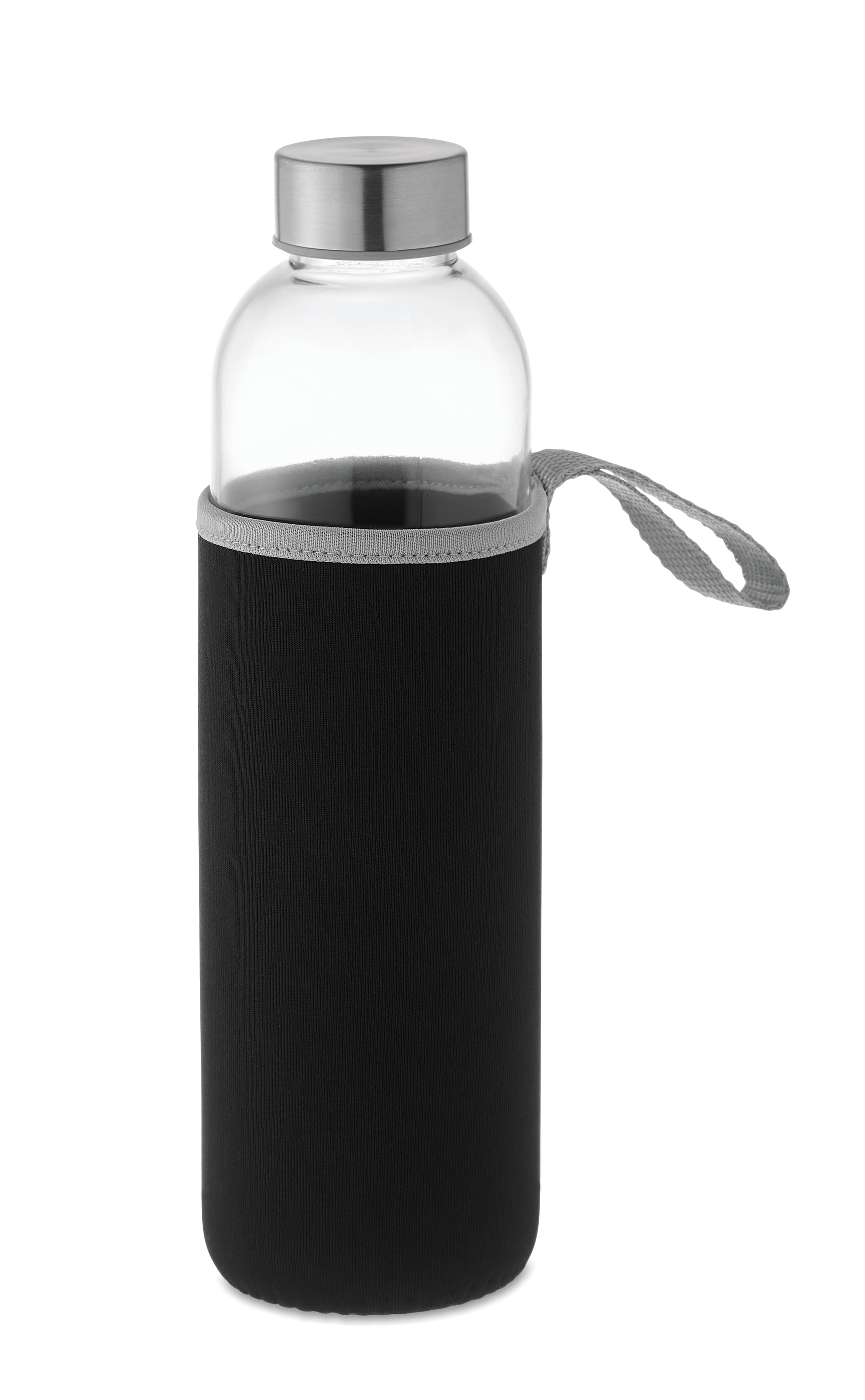 Custom Branded Glass Water Bottle In Pouch 750ml