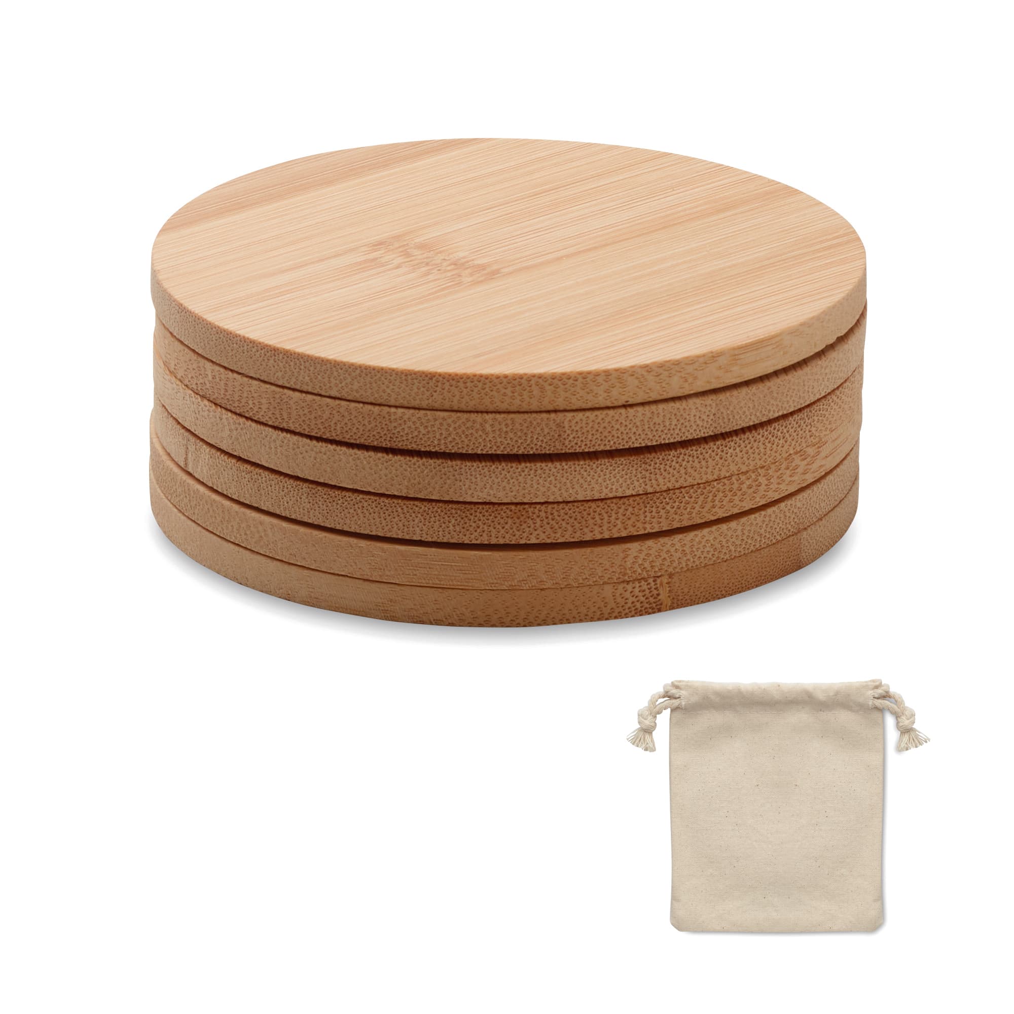 Set Of 6 Bamboo Coasters