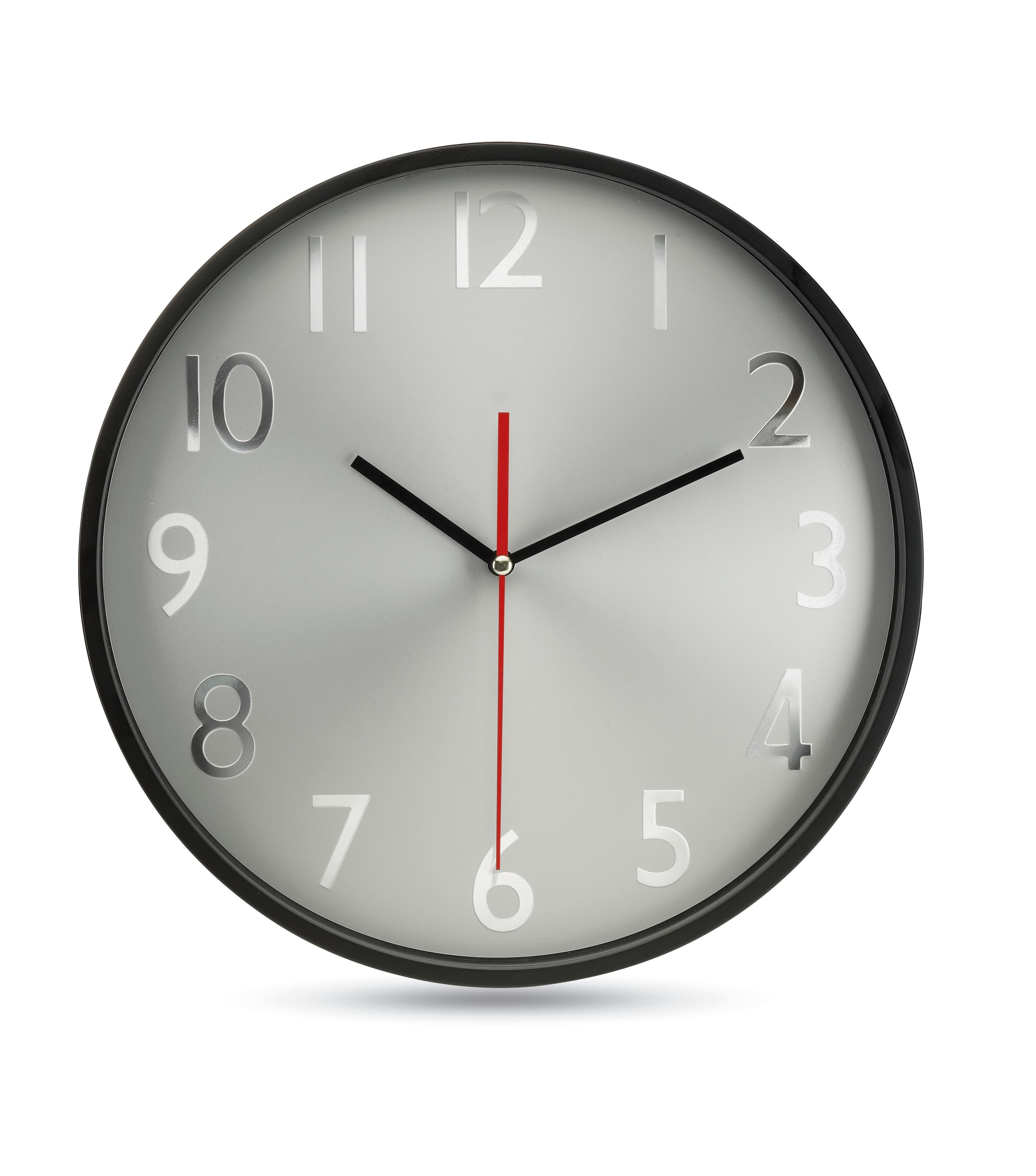 Wall Clock W Silver Background