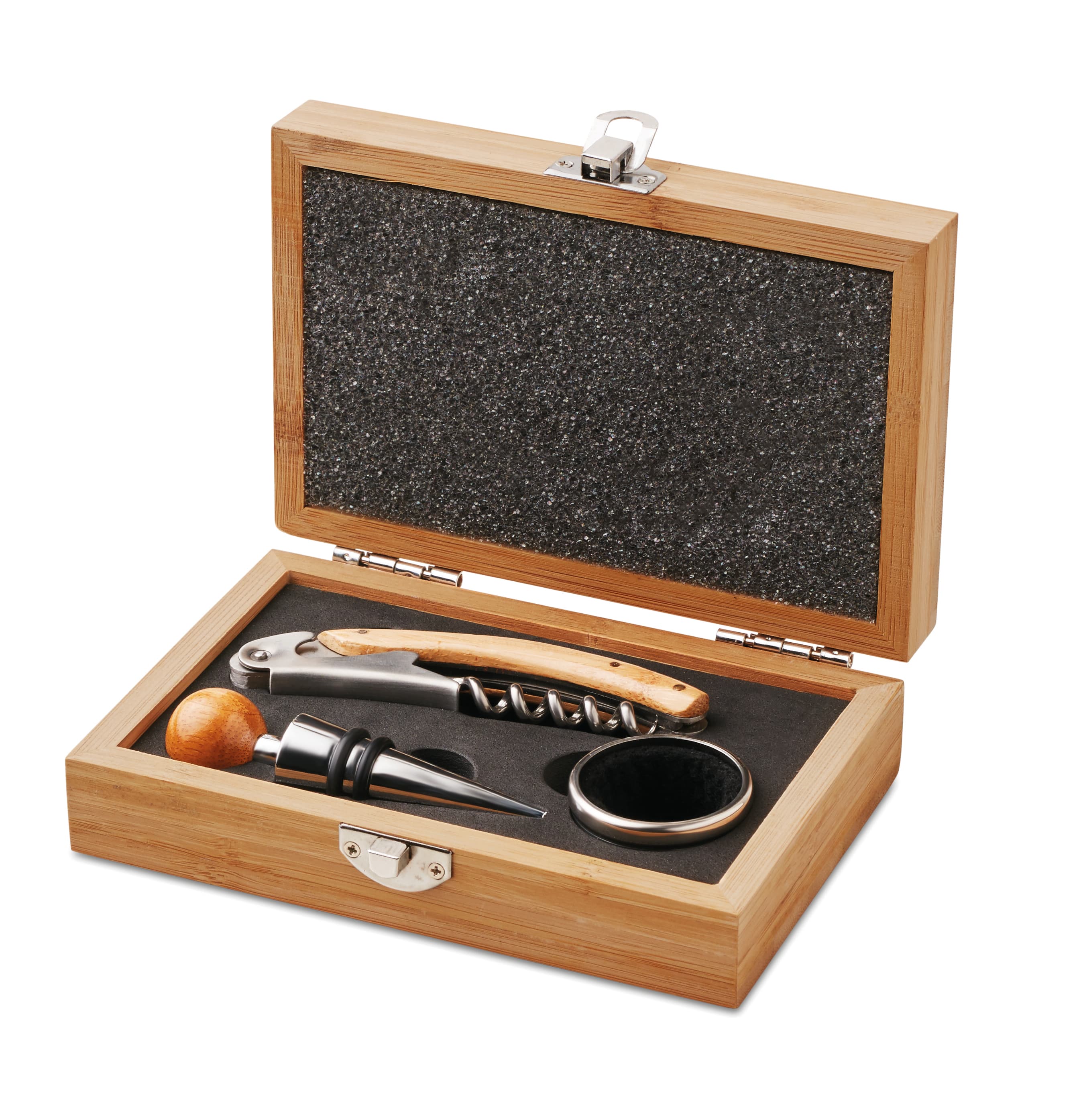 Wine Set In Bamboo Box