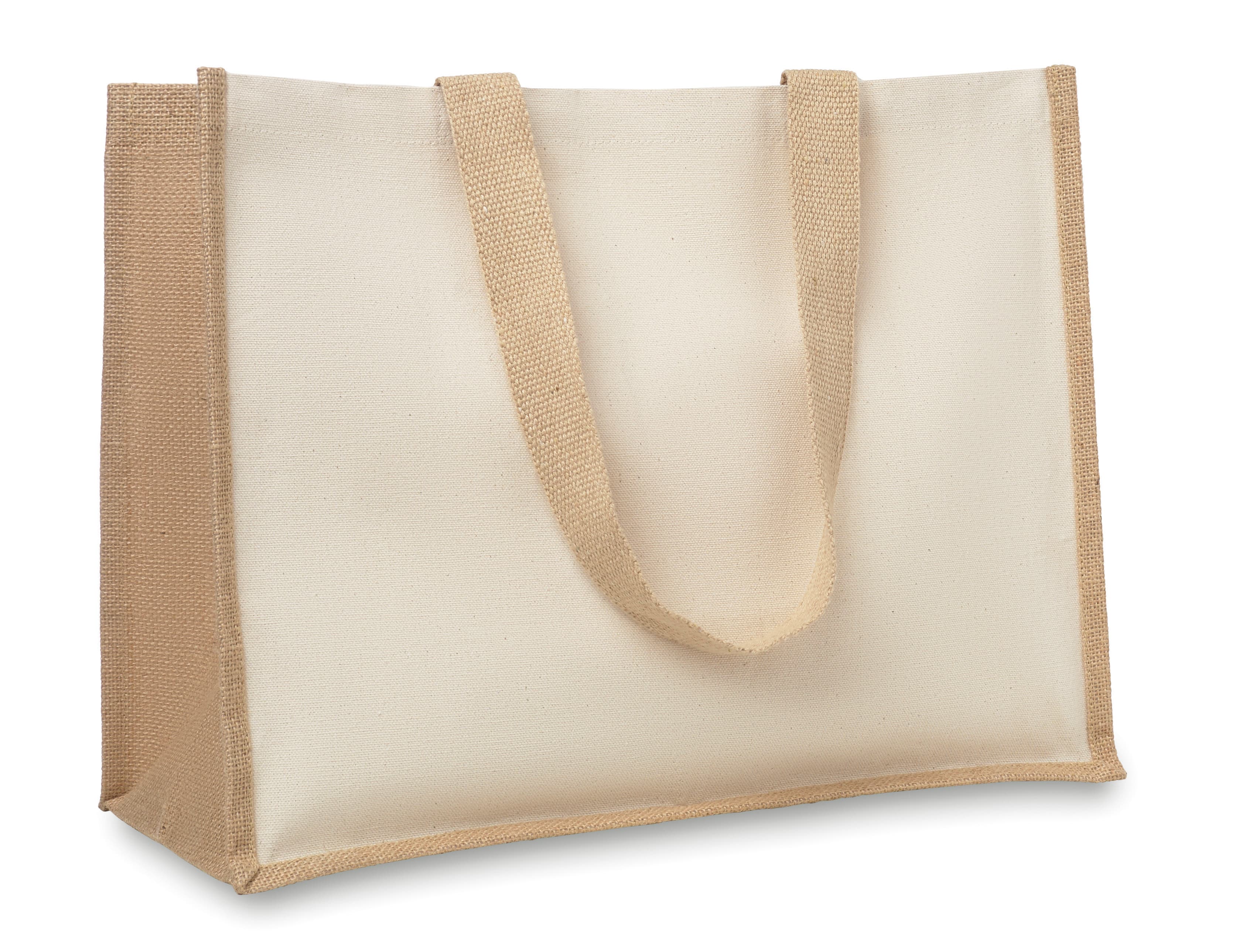 Jute And Canvas Shopping Bag