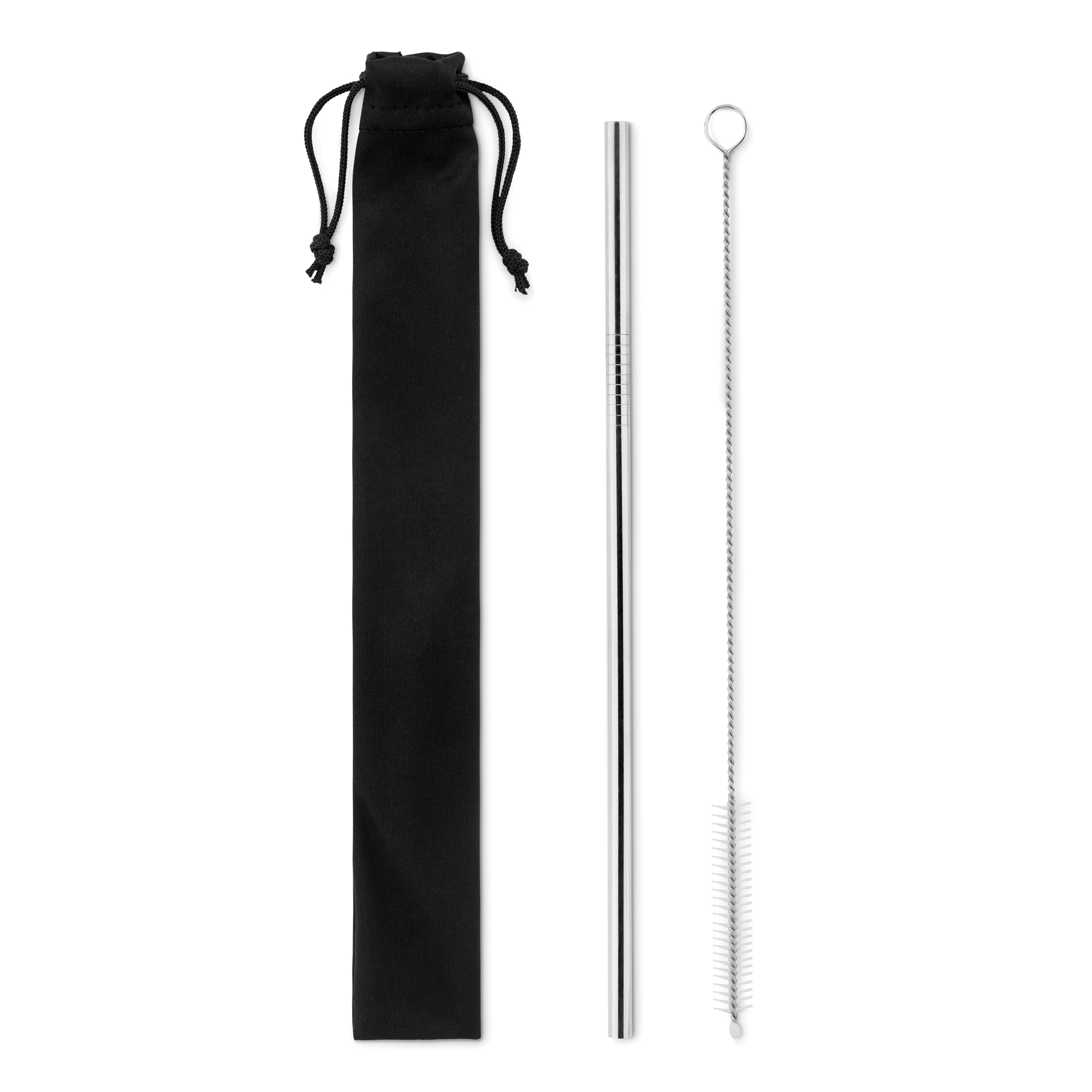 Ss Straw And Brush In Pouch