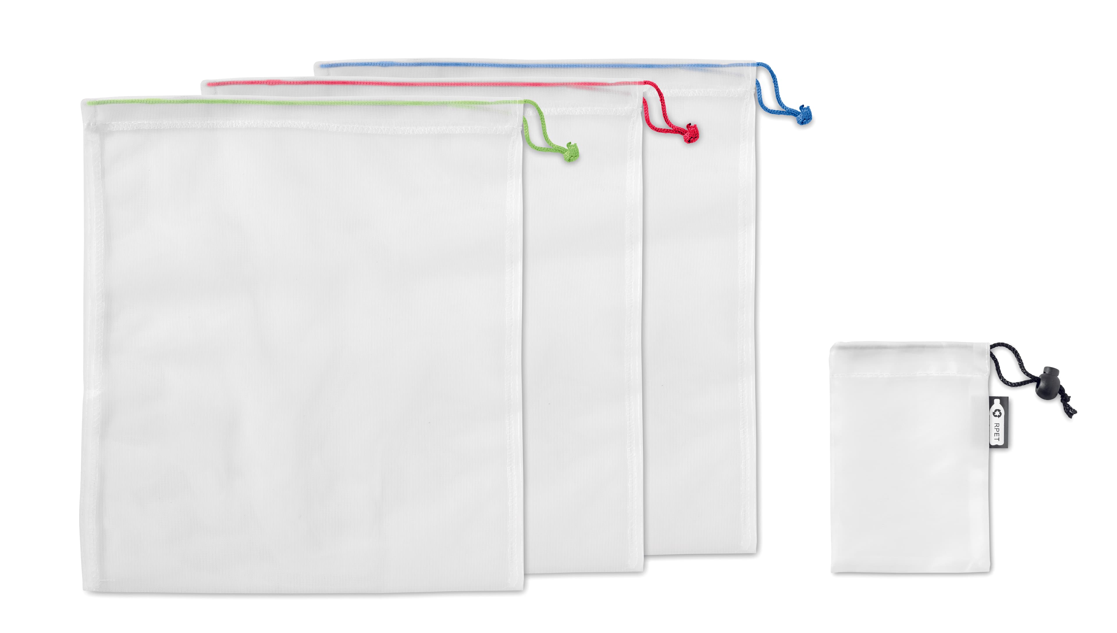 Set Of 3 Rpet Mesh Food Bags