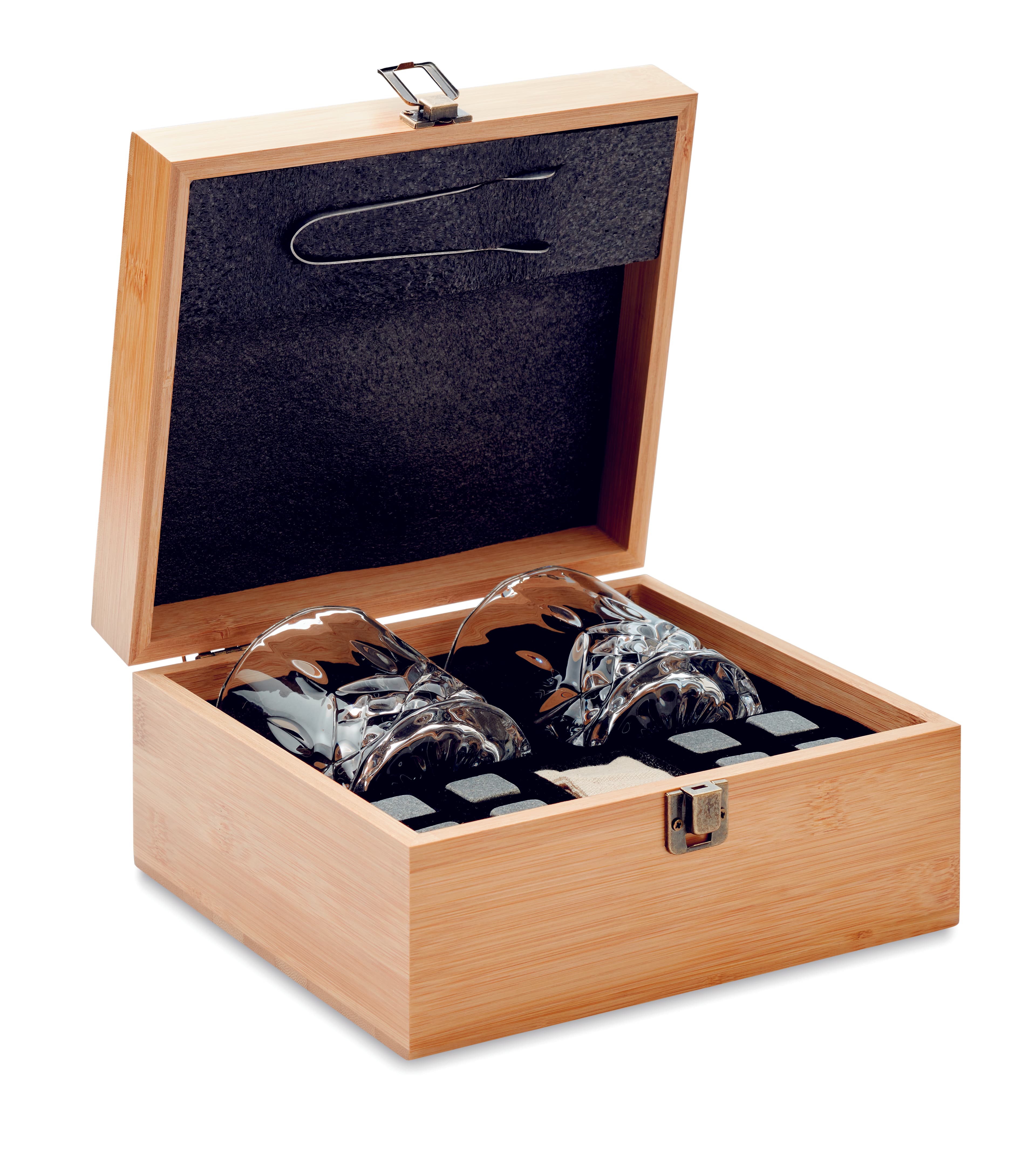 Whisky Set In Bamboo Box