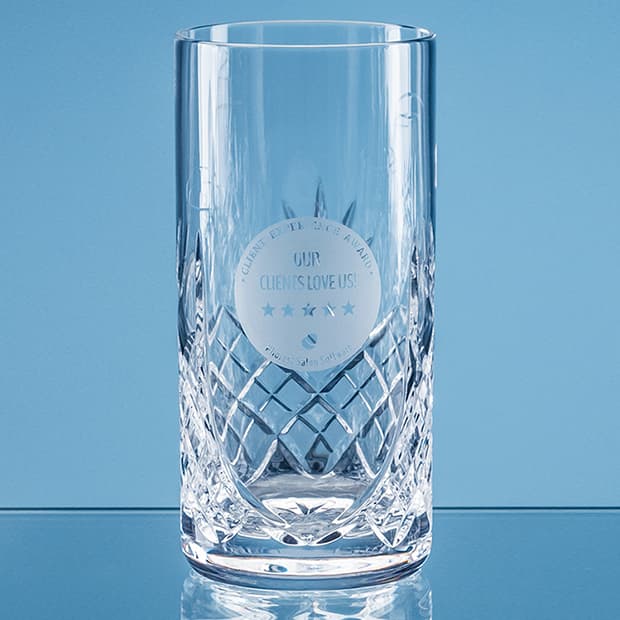 Promotional 400ml Blenheim Lead Crystal Panel High Ball