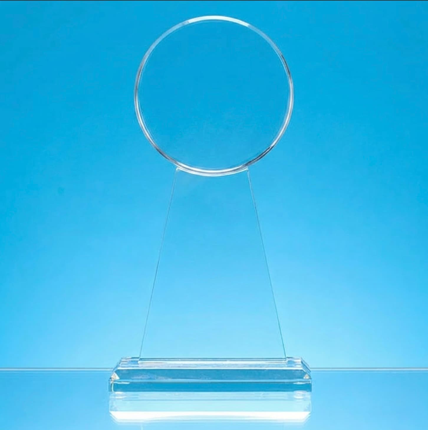 15cm Dia x 28cm x 12mm Clear Glass Ball Award
