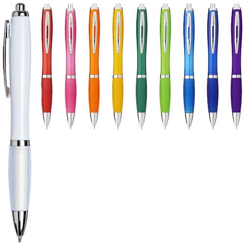 Nash ballpoint pen with coloured barrel and grip (black ink)