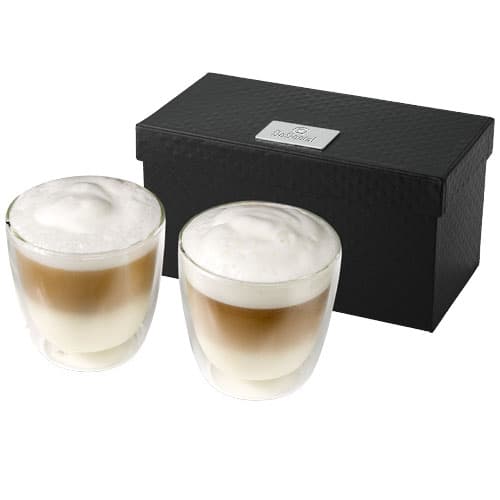 Custom Printed Boda 2-piece glass coffee cup set