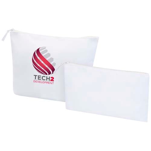 Custom Branded Swift GRS recycled toiletry bag set