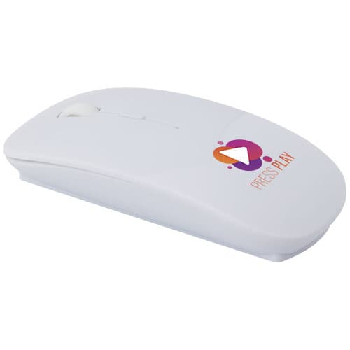 Branded Menlo RCS recycled plastic wireless mouse 