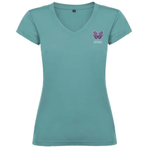 Victoria 155 g/m² short sleeve women's v-neck t-shirt