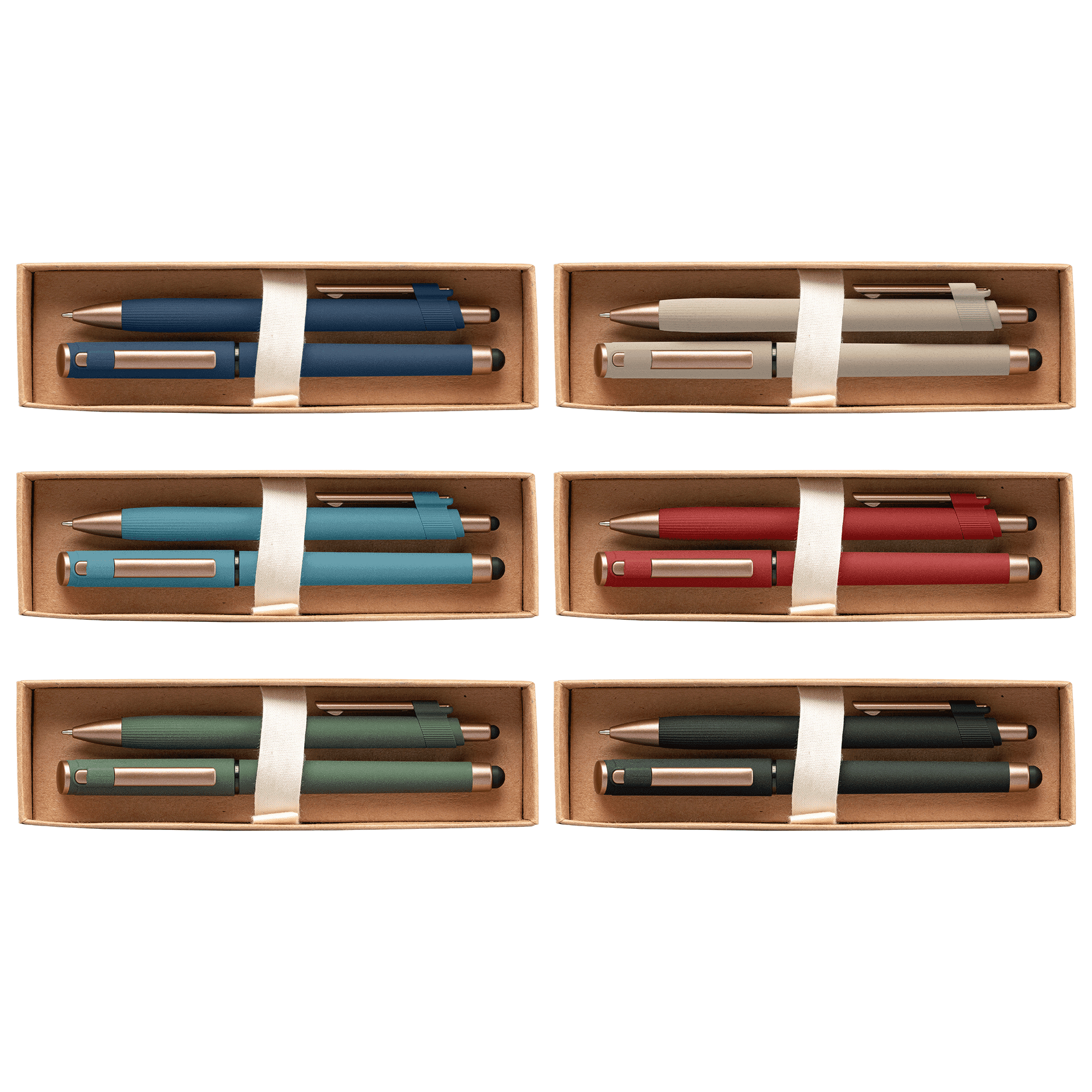 York Recycled Plastic Bronze Trim Pen Gift Set