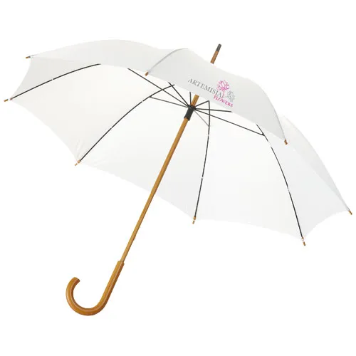 Promotional Jova 23" umbrella with wooden shaft and handle