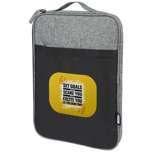 Branded Reclaim 14" GRS recycled two-tone laptop sleeve 2.5L