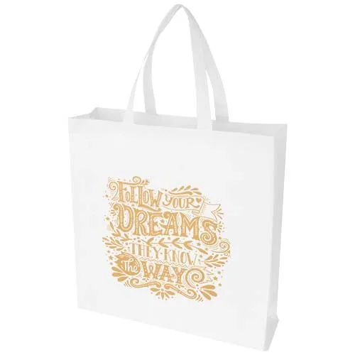 Custom Branded EcoSeal GRS recycled nonwoven gusset tote bag 12L
