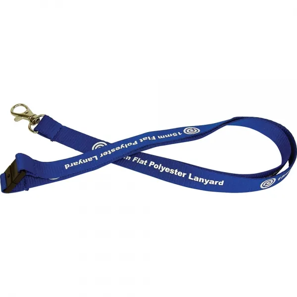 Custom Branded Express 15mm Flat Polyester Lanyard