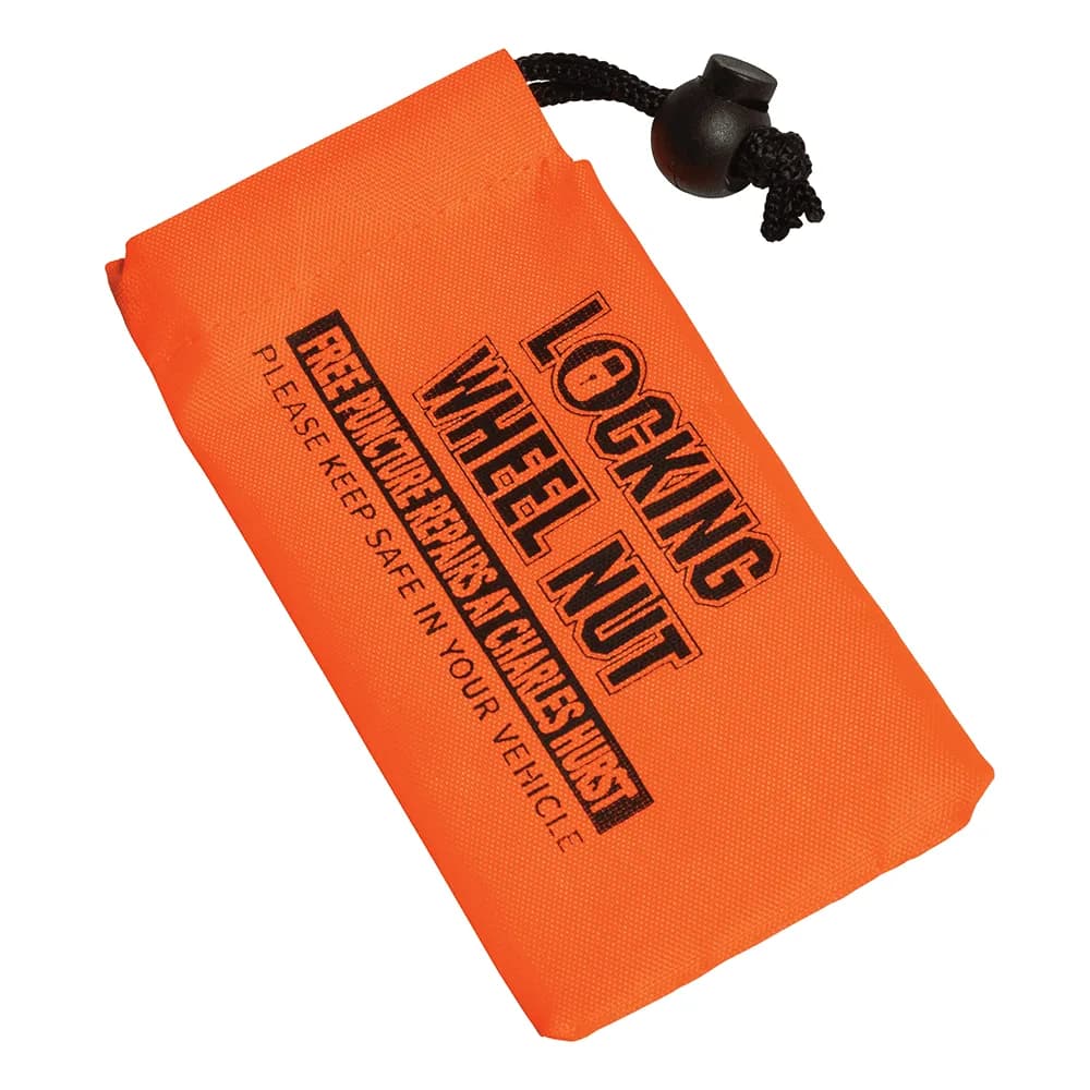 Custom Branded Small Locking Wheel Nut Bag (120x60mm: 210D Polyester)