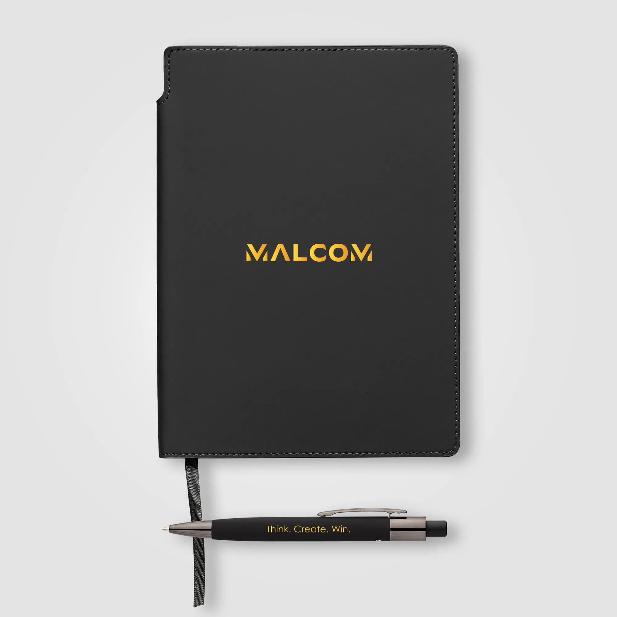 Promotional Malmö Recycled Soft Cover Extended Journal Pen Set – A5
