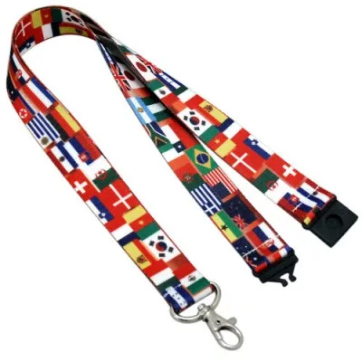 Custom Branded 25mm x Dye Sublimated Lanyard With Safety Break And Thumb Trigger