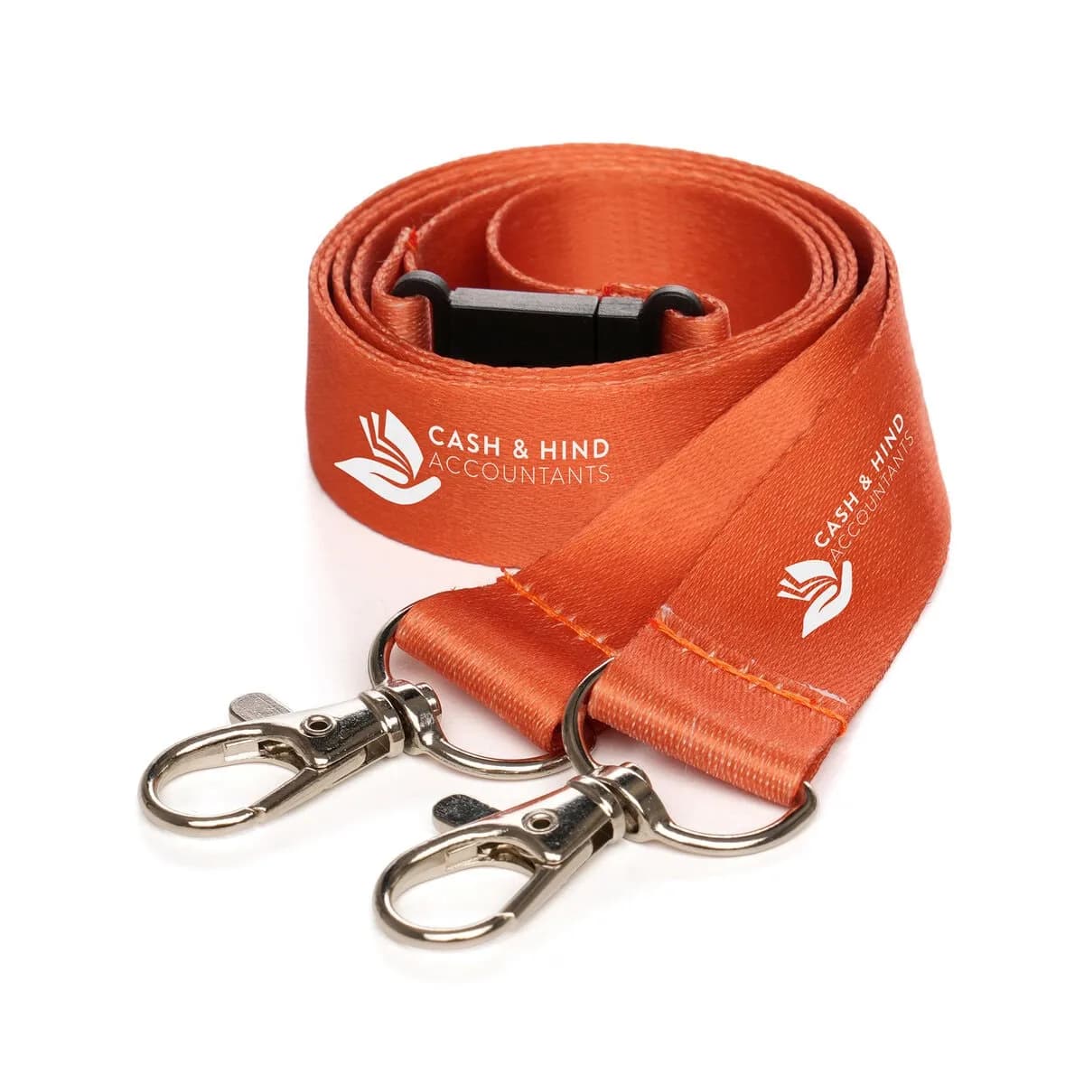 Custom Branded Made in Britain RPET Double Clip Lanyard