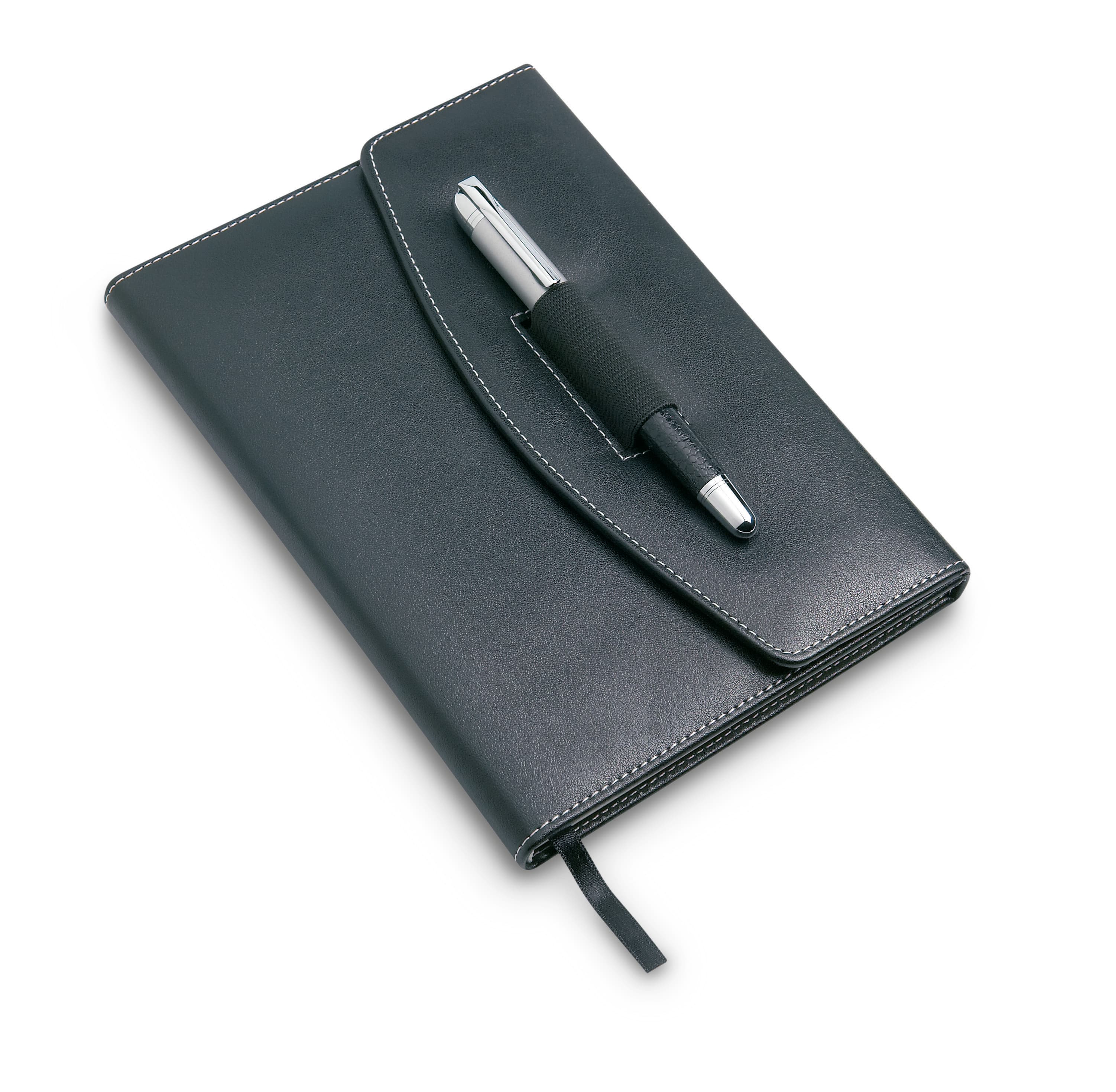 A5 notebook portfolio with pen