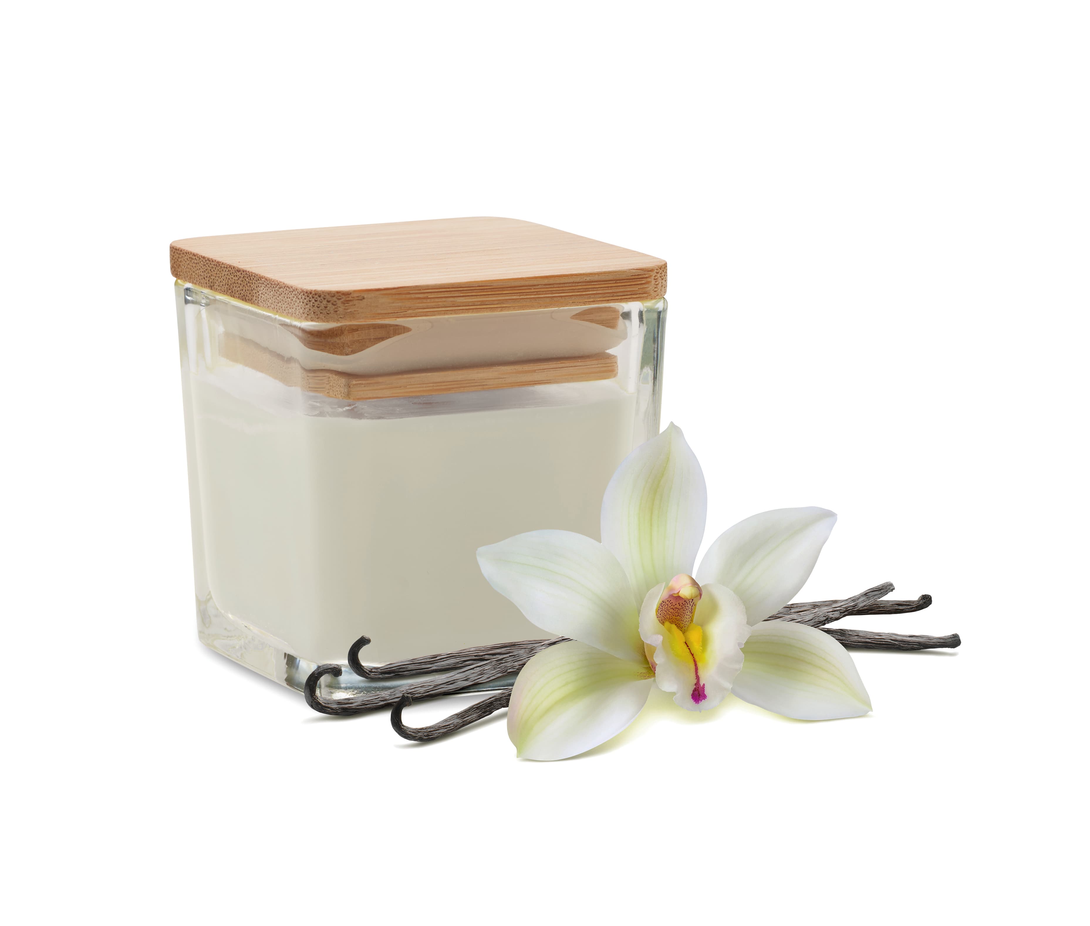 Promotional Bamboo Squared Fragranced Candle 50gr