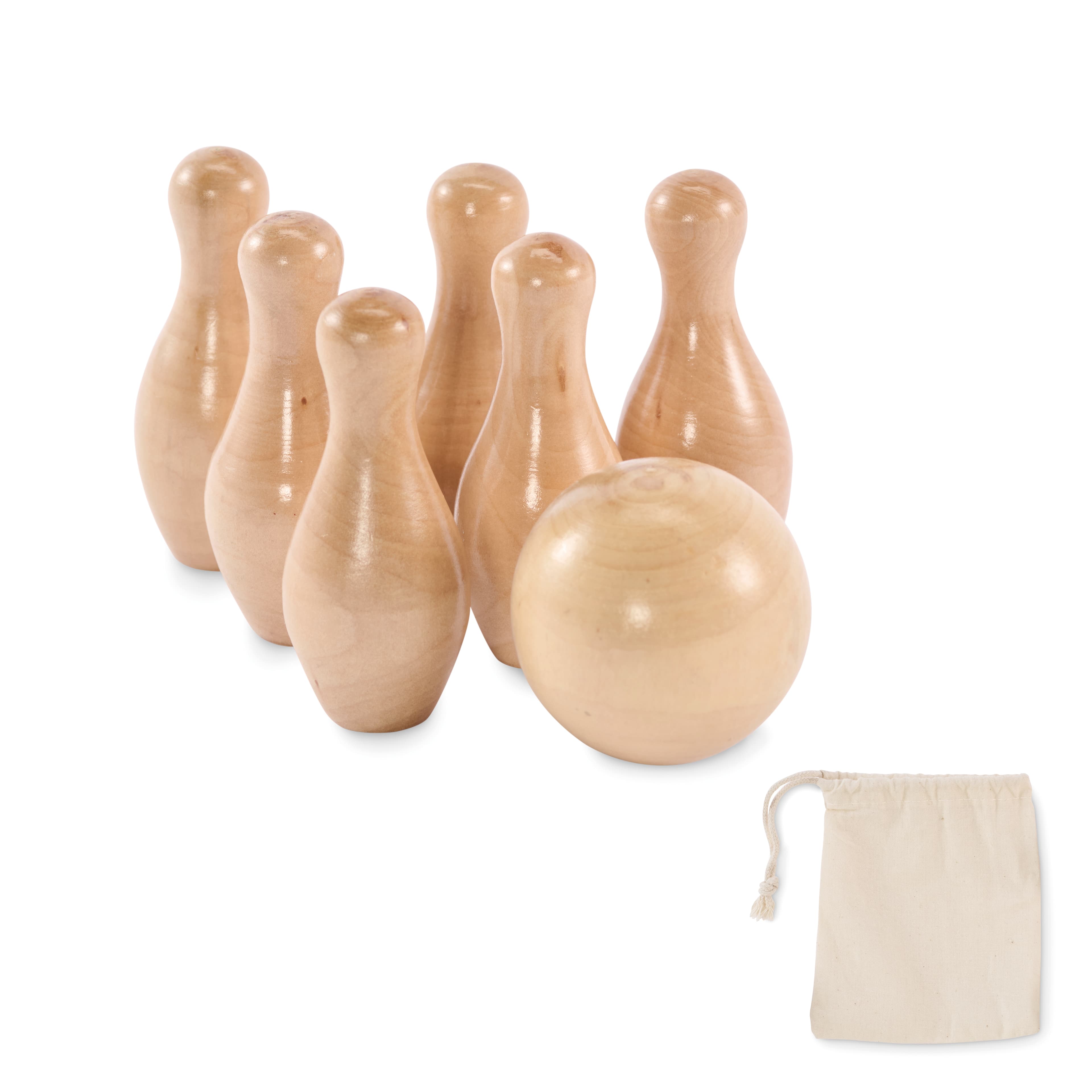 Promotional Mini Pine Wood Bowling Set