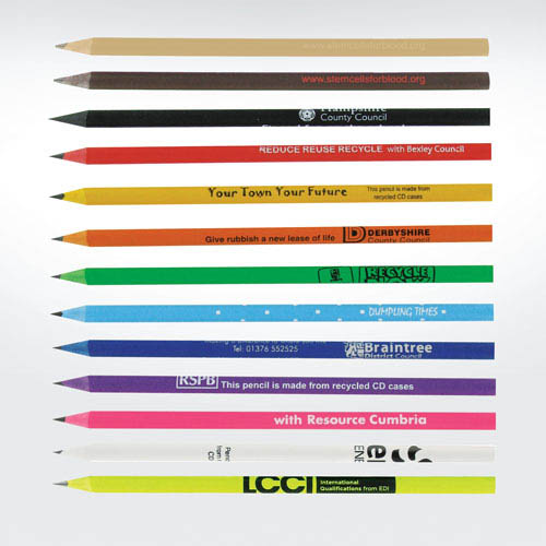 Recycled CD Case Pencil