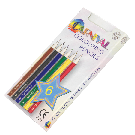 WP - Colouring Pencils Half Size (6 Pc) (Full Colour Print)